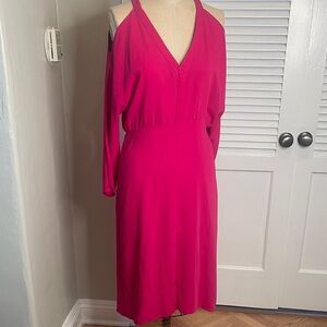 TopShop Pink Cold-Shoulder Dress sz10